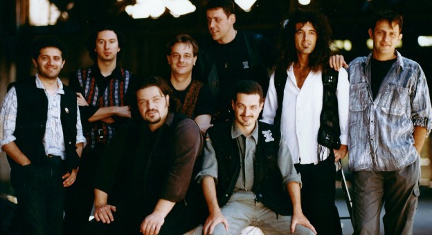 Con i Modena City Ramblers nel 1997